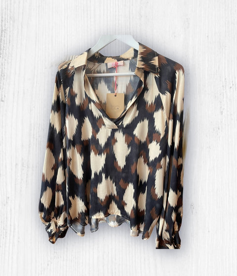 Oaks Blouse Black Coffee