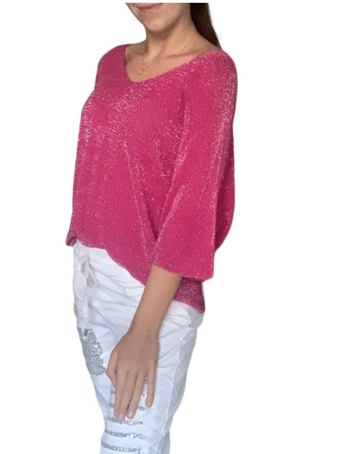Ponza Lurex Top Candy Pink