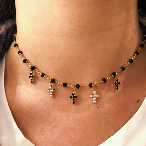 Criss Cross Rhinestone Necklace