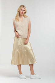 Shine Your Way Skirt Old Gold