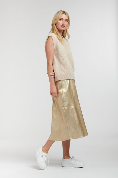 Shine Your Way Skirt Old Gold