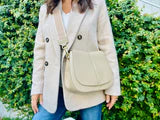 Grace Saddle Leather Bag Taupe
