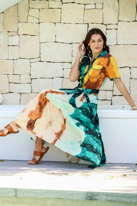 Ortiz Tier Tie Dress