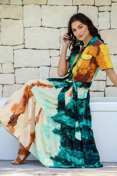 Ortiz Tier Tie Dress