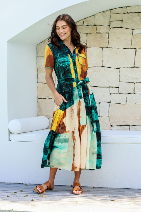 Ortiz Tier Tie Dress
