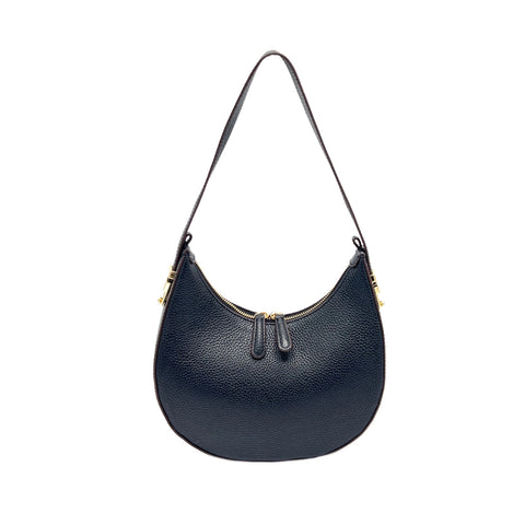 Half Moon Leather Bag Black
