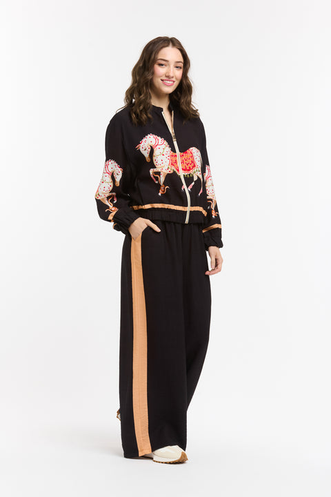 Horse Bomber Set Black/Orange