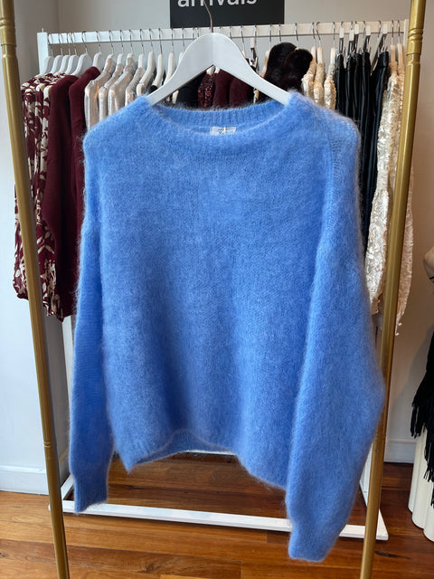 Cloud Mohair Knit Celeste Blue