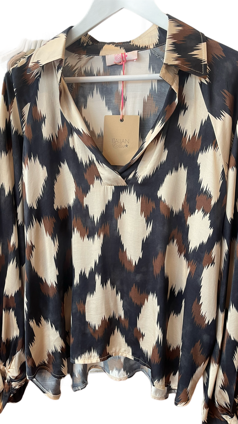 Oaks Blouse Black Coffee