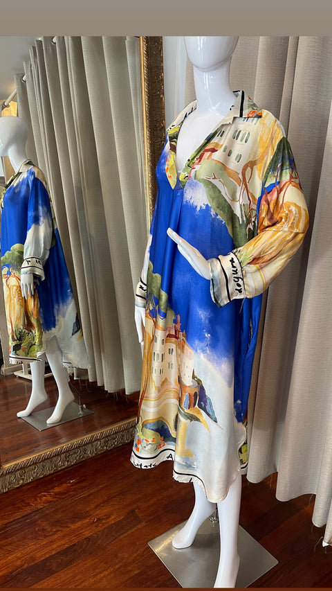 Positano Dress Blue Marine