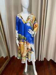 Positano Dress Blue Marine