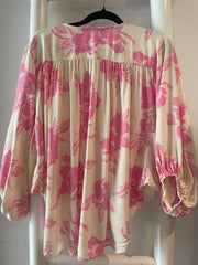 Wrap Top Hibiscus by White Closet
