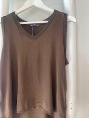 V Neck Top Choc