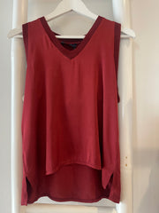 V Neck Top Bordeaux