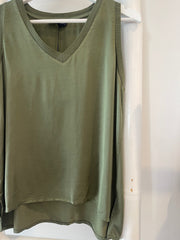 V Neck Top Khaki