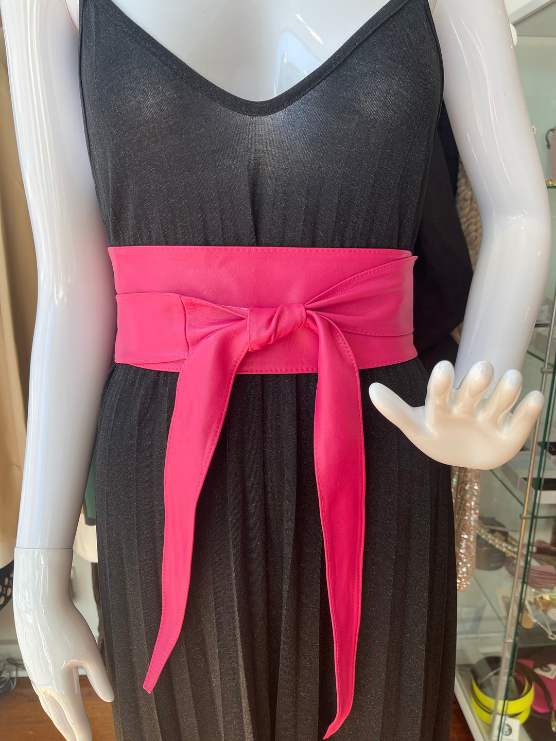 Wrap Leather Belt Hot Pink | Amici Made in Italy | Chich Boutique