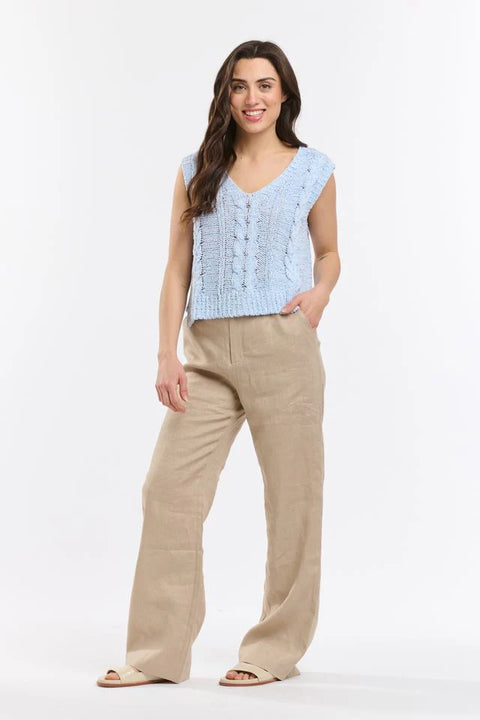 Josie Knit Vest Baby Blue