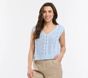 Josie Knit Vest Baby Blue