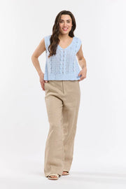 Josie Knit Vest Baby Blue