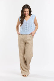 Josie Knit Vest Baby Blue