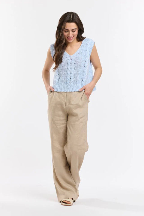 Josie Knit Vest Baby Blue