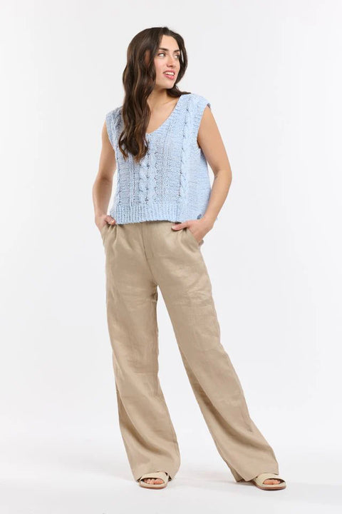 Josie Knit Vest Baby Blue