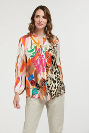 Boho Shirt Floral Leopard