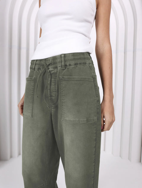 Leo Barrel Jeans Khaki