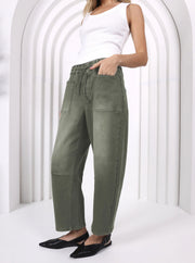 Leo Barrel Jeans Khaki