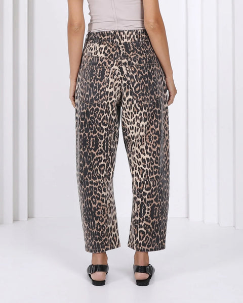 Leo Barrel Jeans Leopard
