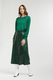 Lurex Winter Crew Emerald
