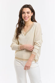 Lurex College Knit Beige