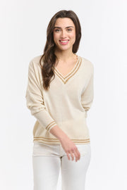 Lurex College Knit Beige