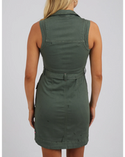 Marigold Denim Dress Khaki