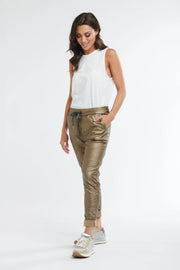 Metallic Jogger Gold