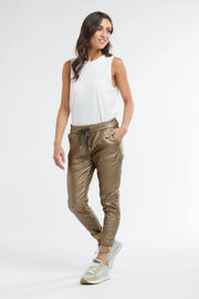 Metallic Jogger Gold