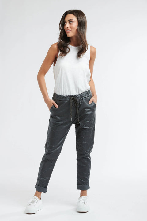 Metallic Jogger Charcoal