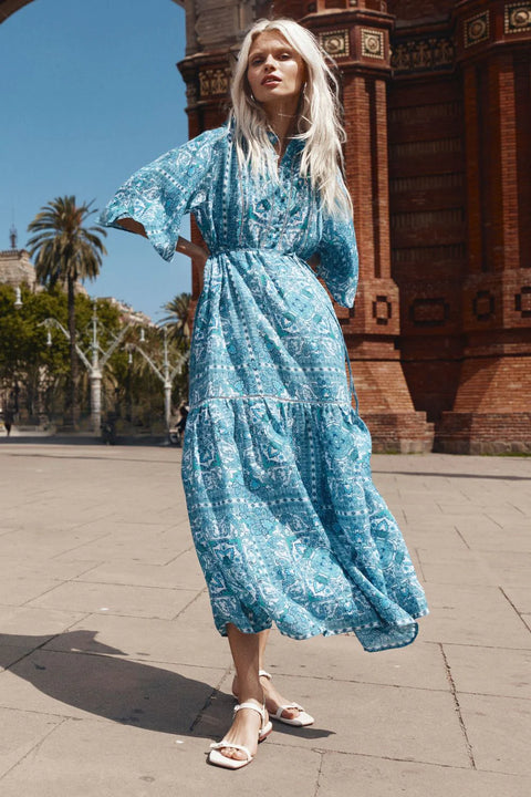 Navigate Dress Sapphire Tile