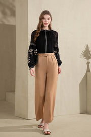 Oliviane Embroidered Blouse Black
