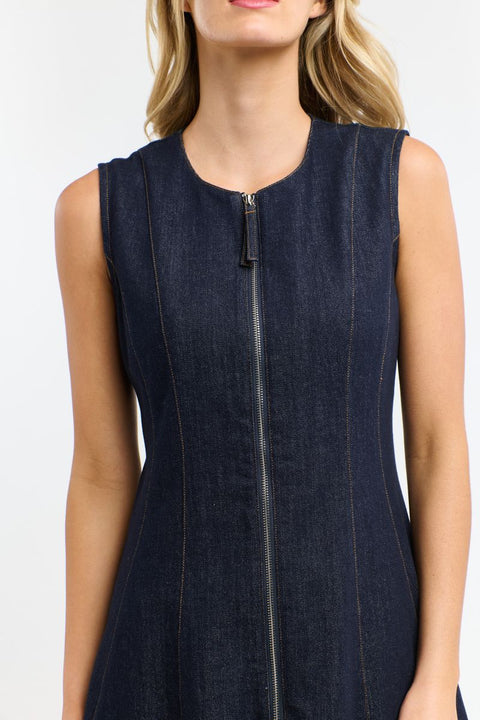 Olsen Denim Zip Dress Indigo