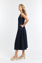 Olsen Denim Zip Dress Indigo