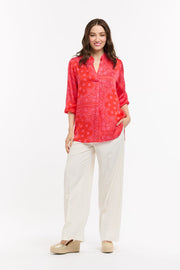 Paisley Print Blouse Cherry