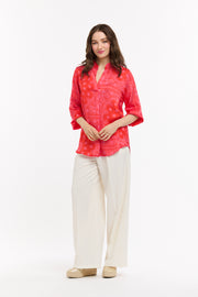 Paisley Print Blouse Cherry