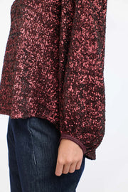 Paloma Sequins Top Sangria
