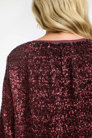 Paloma Sequins Top Sangria