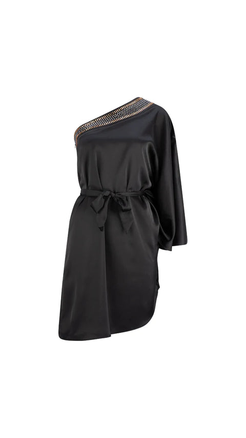 Paris Embellished Dress Black
