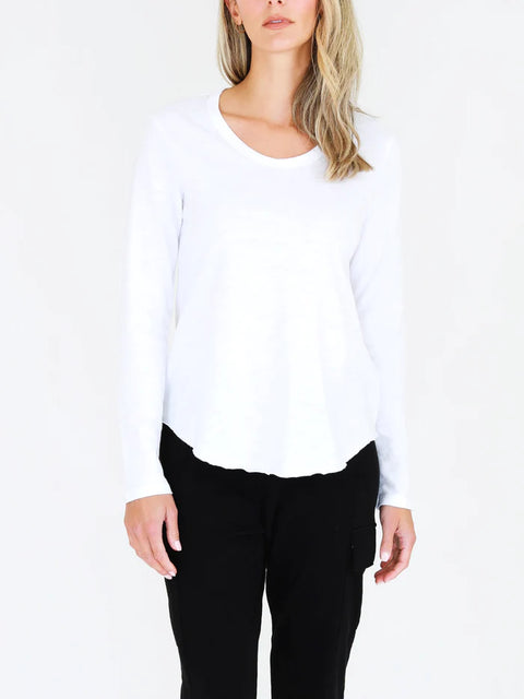 Penola Long Sleeve Tee White