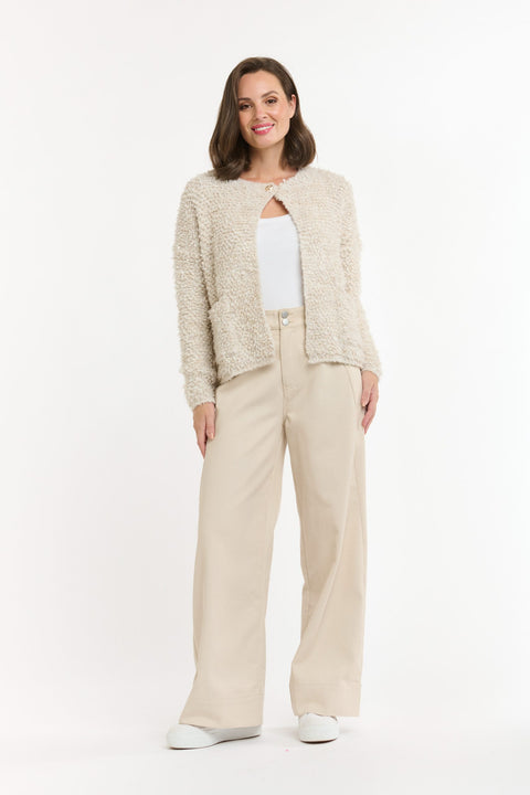 Popcorn Cardigan Cream