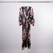 Batik Boho Dress Black/Pink