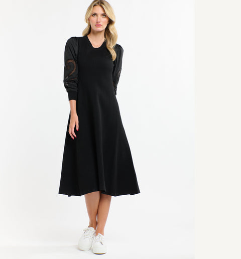Priscilla Knit Dress Black